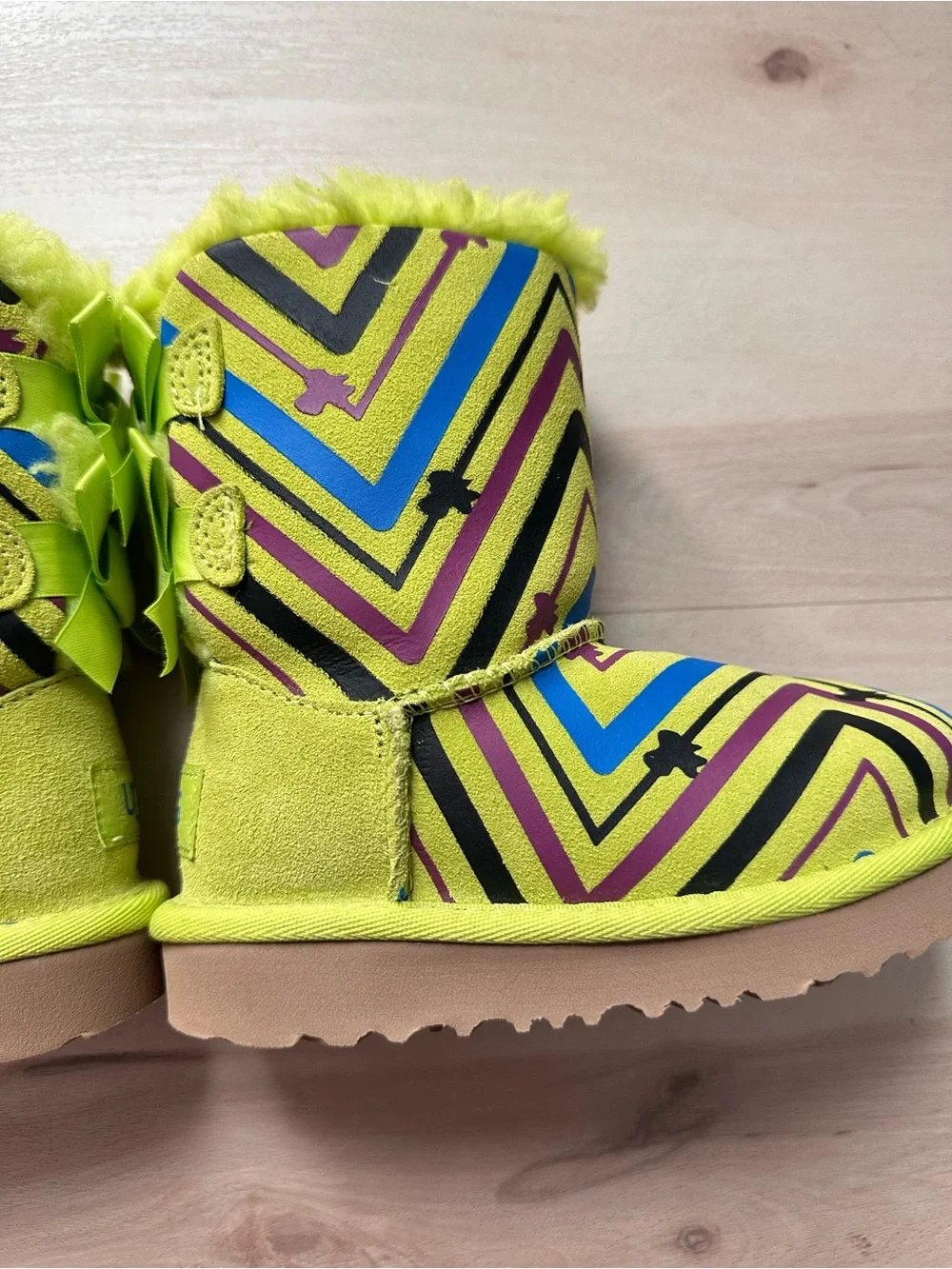 UGG Australia Toddler Bailey Bow II Galactic Print Boots Size 9
